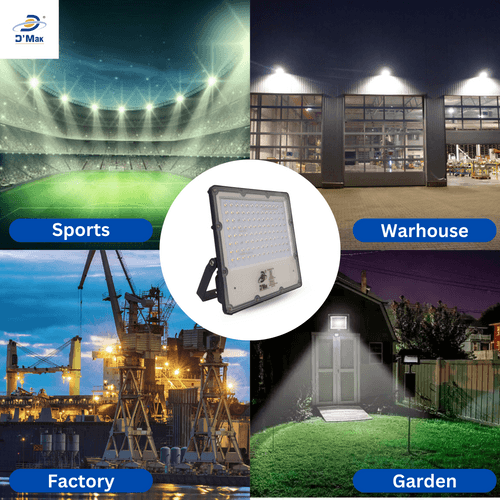 100 Watt LED Flood Light With Lens White Body Waterproof IP65 for Outdoor Purposes