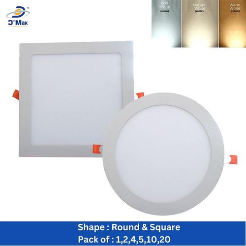 22 Watt Led Conceal Panel Light for POP/ Recessed Lighting 3in1 (White, Warm White, Natural White)