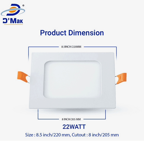 22 Watt Led Conceal Panel Light for POP/ Recessed Lighting 3in1 (White, Warm White, Natural White)