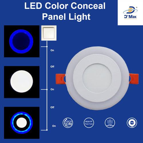 6 Watt (3+3) Double Colour LED Conceal Panel Side 3D Effect Light