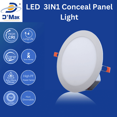 22 Watt Led Conceal Panel Light for POP/ Recessed Lighting 3in1 (White, Warm White, Natural White)