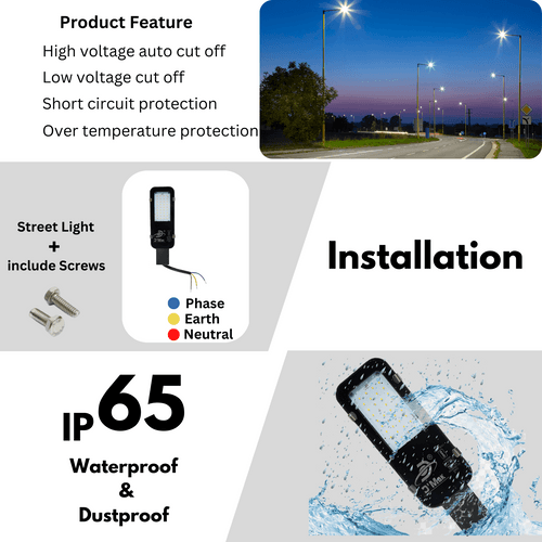 18 Watt LED Street Light Waterproof IP65 for Outdoor Purposes