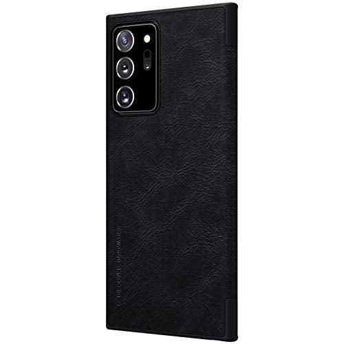 Puloka Black Leather Case for Samsung Note 20 Ultra