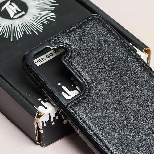 Puloka Black Leather Case for Oneplus Nord