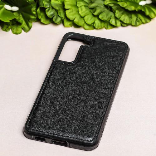 Black Puloka Leather Case for Samsung S22 5G