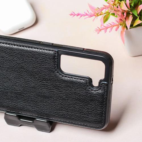 Black Puloka Leather Case for Samsung S22 5G