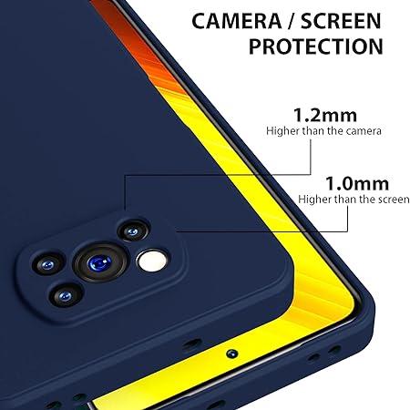 Dark Blue Camera Original Silicone Case for Poco X3 Pro