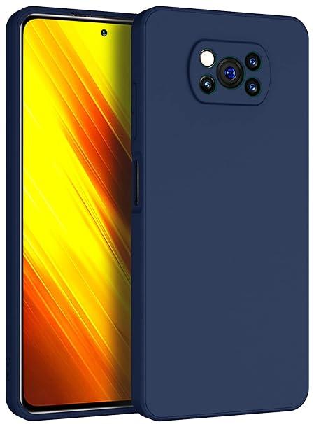 Dark Blue Camera Original Silicone Case for Poco X3 Pro