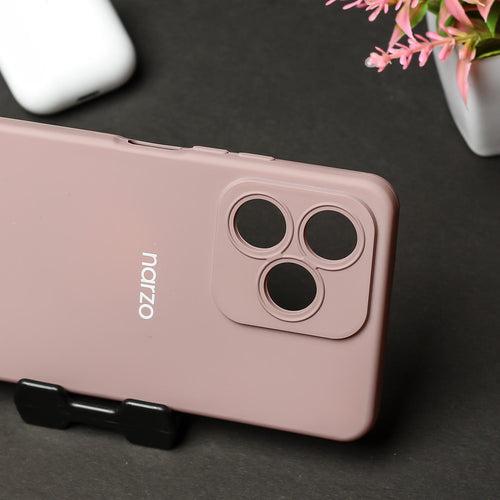 Rosy Brown Camera Original Silicon Case for Realme Narzo N53