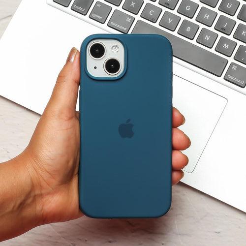 Blue Original Silicone case for Apple iphone 15 Plus