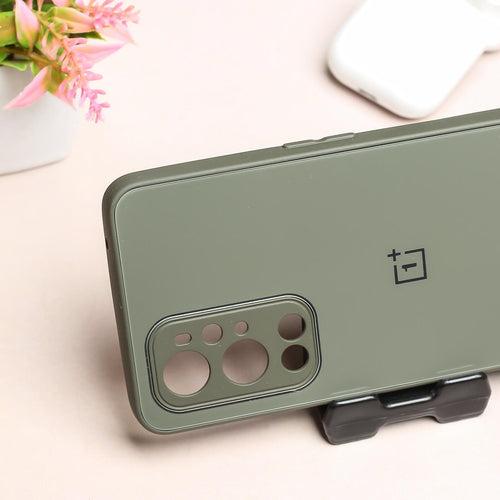 Olive Green camera Safe mirror case for Oneplus 9 Pro