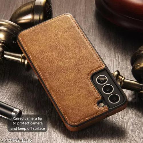 Puloka Brown Leather Case for Samsung S23 5G