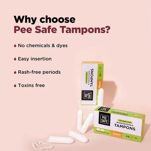 Biodegradable Tampons- Regular (16 Tampons)