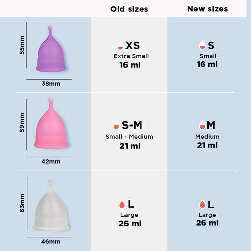 Reusable Menstrual Cups - Small (Pack of 2)