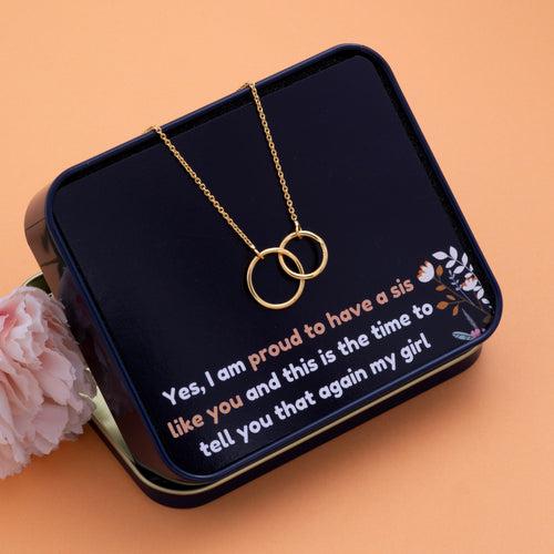 Proud to have a Sister like You Statement Necklace