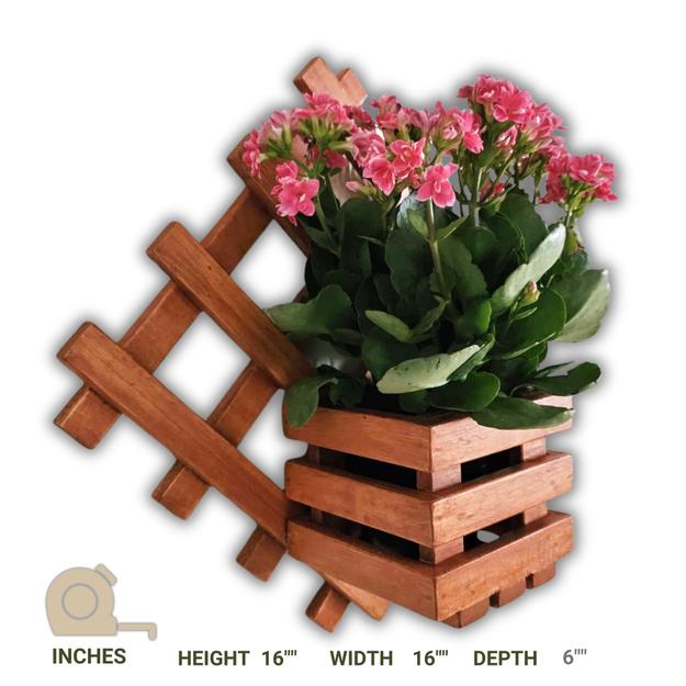 Wall Mounted Grid Planter - Diamond Single