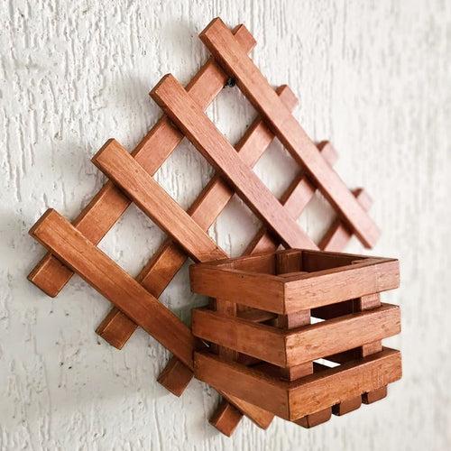 Wall Mounted Grid Planter - Diamond Single