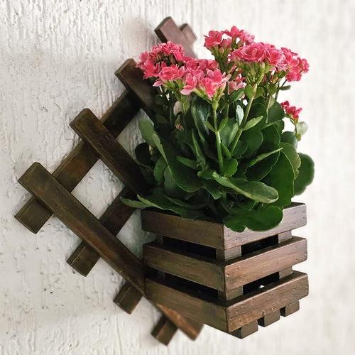 Wall Mounted Grid Planter - Diamond Single