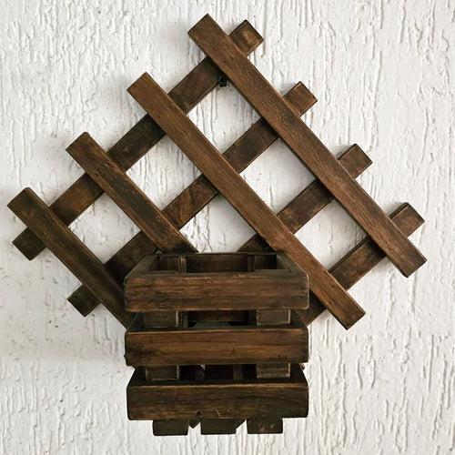 Wall Mounted Grid Planter - Diamond Single