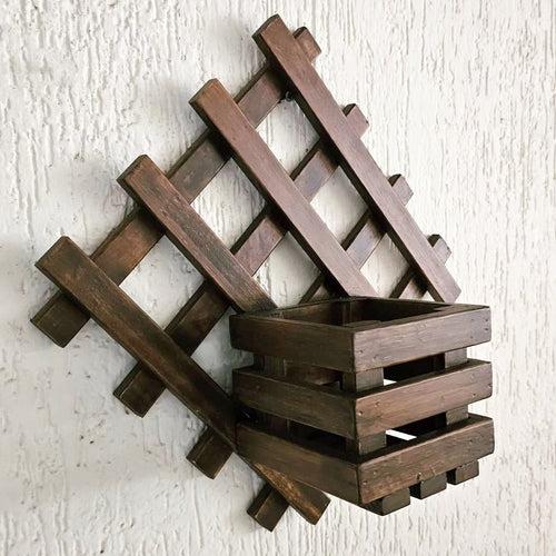 Wall Mounted Grid Planter - Diamond Single