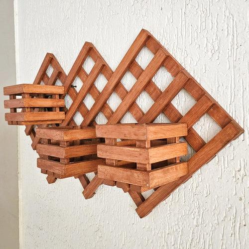 Wall Mounted Grid Planter - 3 Square