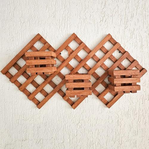 Wall Mounted Grid Planter - 3 Square