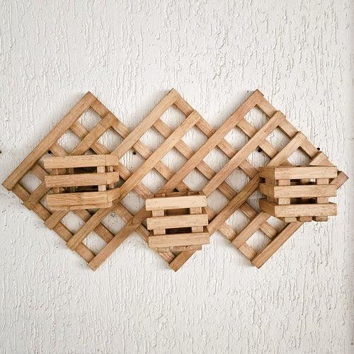 Wall Mounted Grid Planter - 3 Square