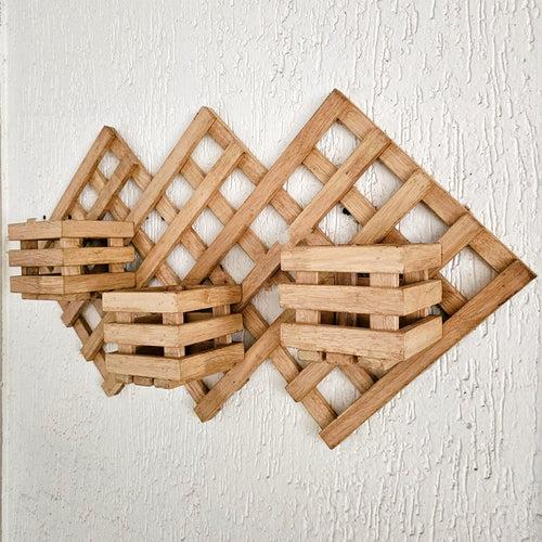 Wall Mounted Grid Planter - 3 Square