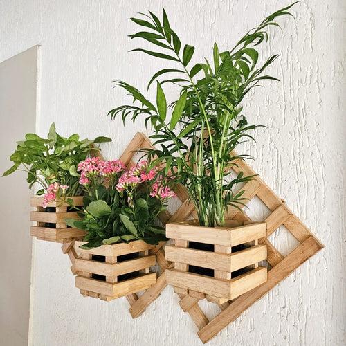 Wall Mounted Grid Planter - 3 Square