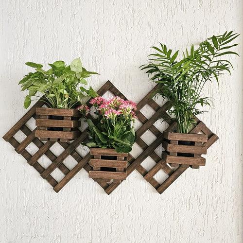 Wall Mounted Grid Planter - 3 Square