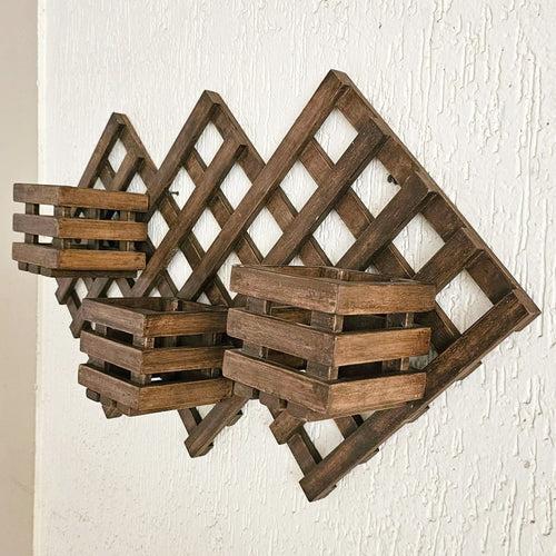 Wall Mounted Grid Planter - 3 Square