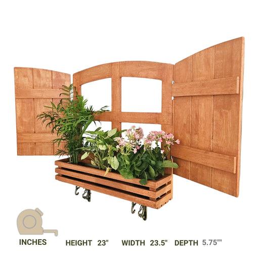 Faux Window-Planter Stand (Curved)