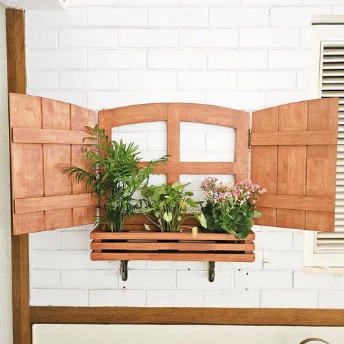 Faux Window-Planter Stand (Curved)