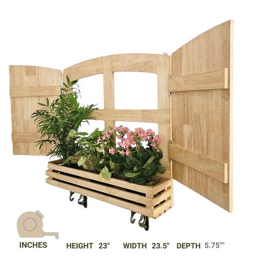 Faux Window-Planter Stand (Curved)