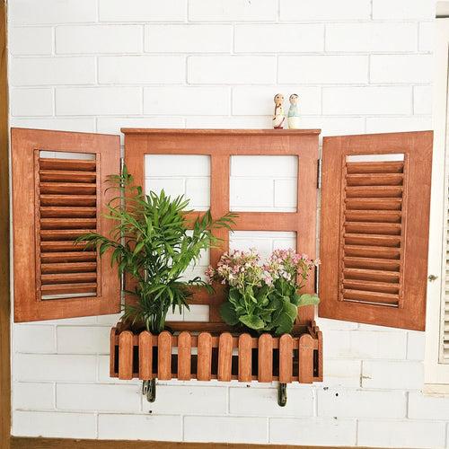 Faux Window-Planter Stand (Blinds)