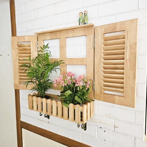 Faux Window-Planter Stand (Blinds)