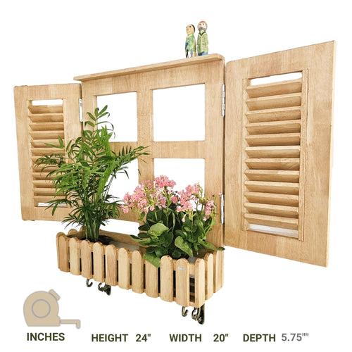 Faux Window-Planter Stand (Blinds)