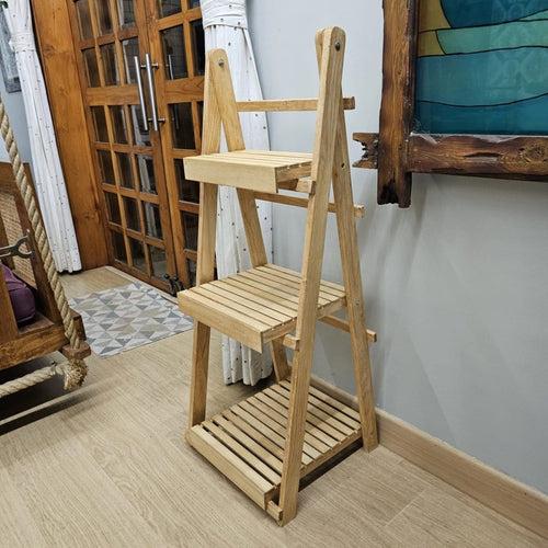 Multi-purpose Floor Standing Stands (Set of 3) Rubberwood