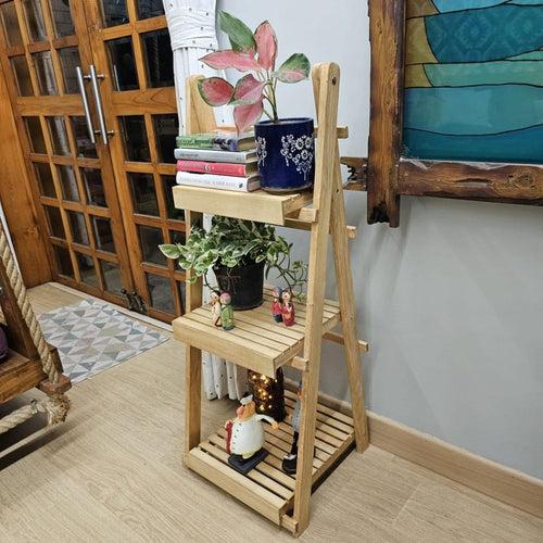 Multi-purpose Floor Standing Stands (Set of 3) Rubberwood