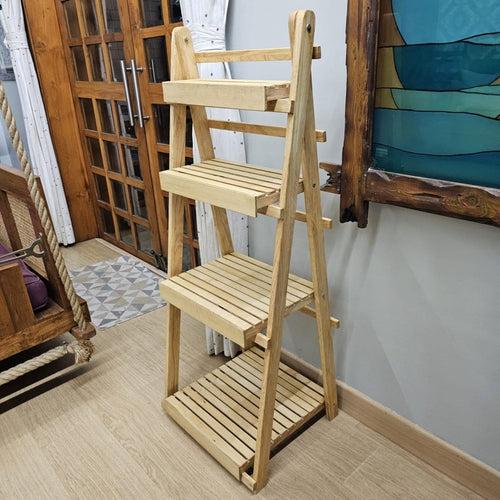 Multi-purpose Floor Standing Stands (Set of 3) Rubberwood