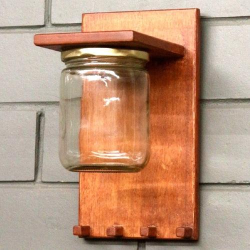 Wall Key Holder Jar Planter