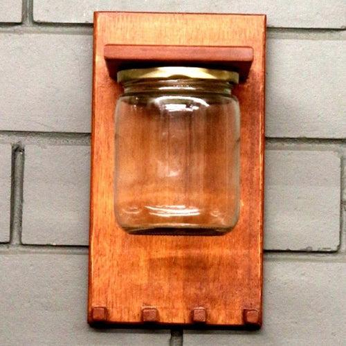 Wall Key Holder Jar Planter