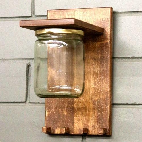 Wall Key Holder Jar Planter