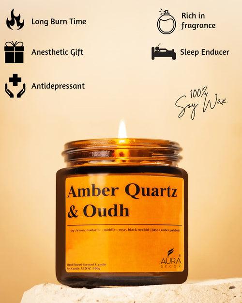 Bulk Buy AuraDecor Amber Jar 100gm , Soya Wax Jar Candle , Premium Fragrances ( 60 Pcs )