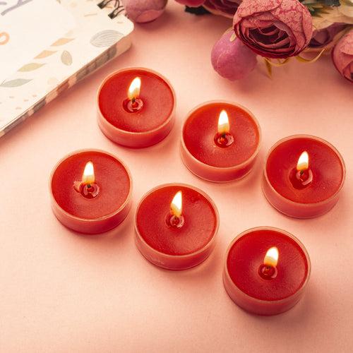 Bulk Buy AuraDecor Pack of 6 Acrylic Tealight Candles ( MOQ 136 Packets )