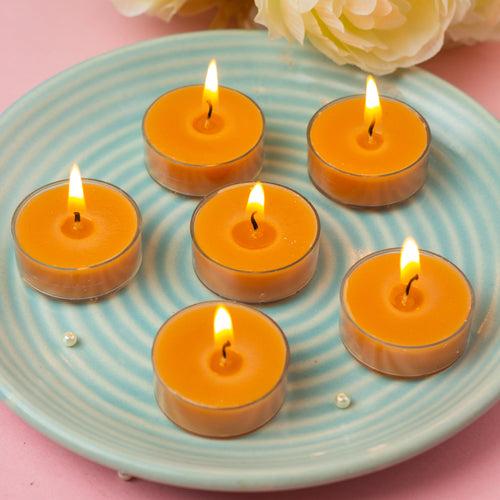 Bulk Buy AuraDecor Pack of 6 Acrylic Tealight Candles ( MOQ 136 Packets )