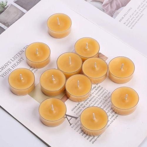 Pack of  Bees Wax Tealight ( 100% Pure , Organic Natural ) ( Pack of 6 Tealights )