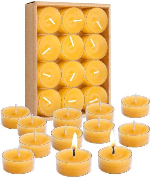 Pack of  Bees Wax Tealight ( 100% Pure , Organic Natural ) ( Pack of 6 Tealights )