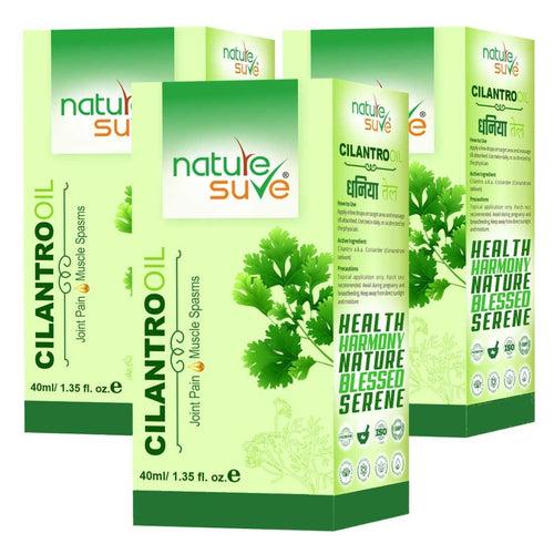 Nature Sure Cilantro Dhania Oil for Joint Pain and Muscle Spasms in Men & Women - 40ml