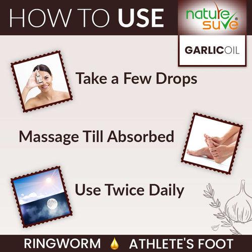 Nature Sure Garlic Oil for Ringworm and Athlete's Foot in Men & Women - 30ml